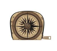 KKLWEGU Portafoglio porta carte di credito con mappa stradale del vento, portafoglio in pelle con cerniera per donne signore Rfid blocco porta carte piccolo portamonete portafoglio fisarmonica regalo