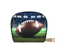 KKLWEGU Portafoglio porta carte di credito del football americano, portafoglio in pelle con cerniera per donne signore Rfid blocco porta carte piccolo portamonete portafoglio fisarmonica regalo