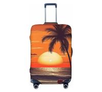 KKLWEGU Sunset Beach Palm Tree copertura per bagagli elasticizzata lavabile valigia protezione antigraffio manica elastica valigia protezione per bagagli copertura per bagagli adatta per 45-81 cm