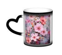 KKLWEGU Tazze da caffè in ceramica da 325 ml, tazza che cambia colore, tazza da caffè personalizzata novità tazza da caffè bella tazza da tè rosa tazza da caffè fresca tazze da caffè per uomini donne
