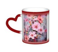 KKLWEGU Tazze da caffè in ceramica da 325 ml, tazza che cambia colore, tazza da caffè personalizzata novità tazza da caffè bella tazza da tè rosa tazza da caffè fresca tazze da caffè per uomini donne