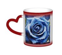 KKLWEGU Tazze da caffè in ceramica da 325 ml, tazza che cambia colore, tazza da caffè personalizzata novità tazza da caffè bella illustrazione rosa blu tazza da tè tazze da caffè fresche tazze da