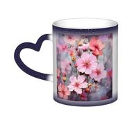 KKLWEGU Tazze da caffè in ceramica da 325 ml, tazza che cambia colore, tazza da caffè personalizzata novità tazza da caffè bella tazza da tè rosa tazza da caffè fresca tazze da caffè per uomini donne