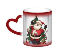 KKLWEGU Tazze da caffè in ceramica da 325 ml, tazza che cambia colore, tazza da caffè personalizzata novità tazza da caffè Merry Christmas tazza da tè tazza da caffè fresca per uomini donne regalo