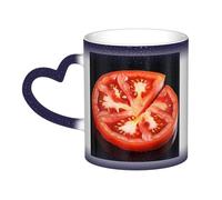 KKLWEGU Tazze da caffè in ceramica da 325 ml, tazza che cambia colore, tazza da caffè personalizzata, tazza da caffè con fetta di pomodoro, tazza da tè, tazza da caffè fresca per uomini e donne