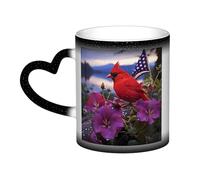 KKLWEGU Tazze da caffè in ceramica da 325 ml, tazza che cambia colore, tazza da caffè personalizzata, tazza da caffè viola, tazza da tè con scritta "Morning Glory", per uomini e donne, regalo