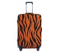 KKLWEGU Tiger Stripes Arancione Bagagli Copertura Elasticizzata Lavabile Valigie Protector Copertura Anti-Graffio Manica Bagagli Elastico Valigia Protector Copertura Bagagli Adatto 18-32 Pollici, Nero