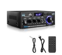 KKMOL Amplificatore HiFi, AK45 Stereo Amplificatore Mini Bluetooth 5.0 Radio Audio Amplificatore Ricevitore 400W 2 Canali Amplificatore Digitale Amplifier Amplifier Amplifier Amplificatore con USB, SD