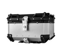 KKnoon Bauletto in Lega di Alluminio da 65 Litri per Moto - Vano Portaoggetti Posteriore a Sgancio Rapido, Impermeabile e Ammortizzante - Con 2 Chiavi e Adesivo Riflettente