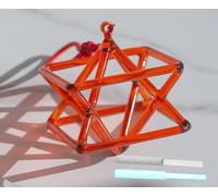 KKNSYW Chakra Piramide di Canto in Cristallo di Quarzo otticamente Arancione Mokaba Merkaba for la Terapia del Suono Meditazione Yoga Percussioni Piramide Strumento Musicale curativo(10 inch)