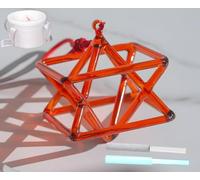 KKNSYW Chakra Piramide di Canto in Cristallo di Quarzo otticamente Arancione Mokaba Merkaba for la Terapia del Suono Meditazione Yoga Percussioni Piramide Strumento Musicale curativo(10 inch+Bag)