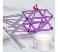 KKNSYW Chakra Piramide di Canto in Cristallo di Quarzo otticamente Viola Mokaba Merkaba for la Meditazione di guarigione del Suono, Regalo Yoga for la Preghiera(7 inch+Bag)