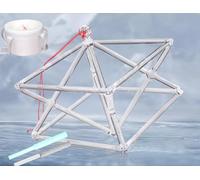 KKNSYW Meditazione di guarigione del Suono, Piramide di Canto in Cristallo di Quarzo Mokaba Merkaba, for la Meditazione curativa, Guarigione del Suono, Regalo for la Preghiera(10 inch+Bag)