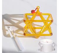 KKNSYW Piramide di Canto di Cristallo di Quarzo Giallo Mokaba Merkaba for la Terapia del Suono Meditazione Yoga Percussioni Piramide Strumento Musicale curativo(9 inch+Bag)