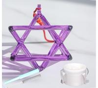 KKNSYW Piramide di Canto in Cristallo di Quarzo Viola Mokaba for la Meditazione di guarigione del Suono, Regalo Yoga for la Preghiera(9 inch+Bag)