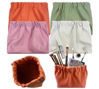 KKONHII 4 piccole borse per il trucco, piccola borsa organizer portatile con bottoni automatici, mini borsa per cosmetici, custodia impermeabile per donne, da viaggio, con chiusura automatica, piccolo