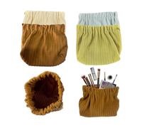KKONHII 4 piccole borse per il trucco, piccola borsa organizer portatile con bottoni automatici, mini borsa per cosmetici, custodia impermeabile per donne, da viaggio, con chiusura automatica, piccolo