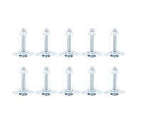 KKPLZZ 10pcs L Binario a Doppio Perno Filo Conduttore di Dadi, Lenti per il Camioncino per Furgoni, Adatto a Vari Gestori di Carico (60 mm)