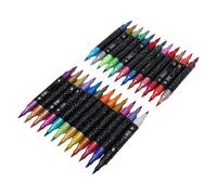 KKPLZZ 24 Pennarelli Glitterati, a Doppia Punta Fine e Larga, con 24 Colori Vivaci e Scintillanti, Ideali per Disegnare, Dipingere, Creare Biglietti, Scarabocchiare e Realizzare L