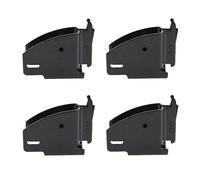 KKPLZZ 4 Pezzi Presa Estremità per Trave in Legno per Binario E, Staffa per Legname con Cerniera Girevole in Acciaio Resistente, con Accessori per Binario E, per Camion Rimorchio (Elettroforesi, nero)