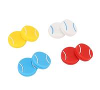 KKPLZZ Ammortizzatori per Racchette da Tennis da 8 Pezzi, Riduttore di Vibrazioni per Racchette in Gomma Morbida di Forma Rotonda, con 4 Colori, per Allenamenti e Partite di Tennis