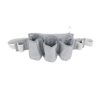 KKPLZZ Cintura per Attrezzi da Giardino, 6 Tasche 2 Cinghie Custodia per Attrezzi da Giardinaggio Impermeabile Regolabile per Giardinaggio Pulizia Pulizie Fioristi Chef Campeggio (Grigio)