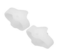 KKPLZZ Correttore per Alluce Valgo, Separatore per Dita dei Piedi per Alleviare il Dolore, Regolatore per Alluce Valgo con Design Ad a Doppio Anello, Materiale in Silicone Mo (Bianco)
