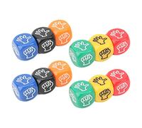 KKPLZZ Dadi da Gioco per Indovinare le, 12 Dadi a 6 Facce in 6 Colori Forbici Carta Sasso da 20 Mm per Prendere Decisioni, con Plastica Premium per Giochi per Feste in F