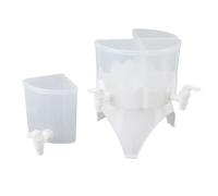 KKPLZZ Dispenser per Bevande, Girevole di 360 Gradi Dispenser per Bevande Staccabile a 4 Griglie di Grande Capacità con Rubinetto a Pressa, per Frigorifero Fatte in Casa C