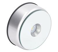 KKPLZZ Espositore Girevole, Specchio con Luci a LED Girevoli a 360 Gradi 80 Secondi Al Giro con Illuminazione Brillante, per la Visualizzazione di Oggetti di Vasi di Gioielli di A