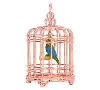 KKPLZZ Gabbia per Uccelli per Casa delle Bambole in Metallo, Gabbia per Uccelli in Miniatura in Scala 1/12 1/6 con Design Leggero e Resistente, per la Decorazione della Casa delle (Oro rosa)