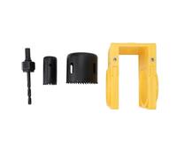 KKPLZZ Kit di Installazione di Bloccaggio, in Acciaio Al Carbonio e Modello di Guida in Plastica con Grandi Scanalature di Rimozione di Chip per Porte di Legno da 1 a 2 1/8 Pollici (Colore giallo)