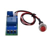 KKPLZZ Modulo relè con Ritardo Timer Regolabile DC 12V, Interruttore Orario di Spegnimento 1-10sec con Pulsante di Attivazione per Apparecchiature di Automazione