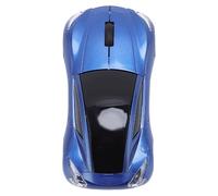 KKPLZZ Mouse Wireless, Mouse da Gioco Ottico per Computer con Ricevitore USB 1600 DPI 2.4G Ergonomico a Forma di Auto Sportiva con modalità di Sospensione Automatica, per PC Porta (Blu Perla)