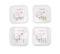 KKPLZZ Piatto per Snack Alla Frutta da 4 Pezzi, Piatti da Dessert di Grande capacità per il Vassoio di Stoccaggio del Vassoio per Sputi del Ristorante della Scuola Domestica (Asciugare i vestiti)