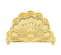 KKPLZZ Porta del Tovagliolo da Scrivania, Organizzatore di Tovaglioli in Piedi in Ferro D'oro per Tavoli da Pranzo Bar per Matrimoni (Pattern pavone)