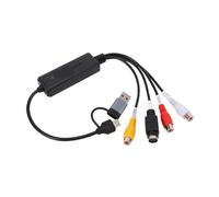 KKPLZZ Scheda di Acquisizione Video, AV S Video su USB 2.0 Type C Sound Transfer Grabber con Supporto per OS X HarmonyOS, per la Registrazione Didattica