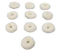 KKPLZZ Scrunchies per Capelli Soffici, 10 Pezzi Fasce Elastiche per Capelli in Morbida Pelliccia Sintetica per Donne e Ragazze, con elasticità Delicata per da Sottili a Me (Bianca)