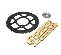 KKPLZZ Set Pignoni Catena 420, Catena 96 L, Anteriore 14 Denti, | Materiale Durevole, Montaggio per Go Kart ATV Quad, Sostituzione Bici da Cross, Kit Catena e Pignone per Moto