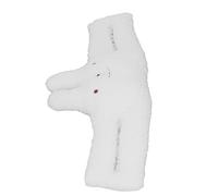 KKPLZZ Simpatico Fermaporta, Fermaporta Decorativo a Forma di Animale Peluche per la Camera da Letto, il Bagno, la Cameretta dei Bambini, con Design Pieghevole Come Regalo per la (Coniglio bianco)