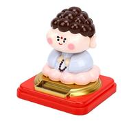 KKPLZZ Statuetta Solare Tathagata, Ornamento per Cruscotto Auto Oscillante a Energia Solare con Pannello Integrato per Decorazione Scrivania Casa Ufficio Buona Fortuna