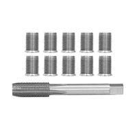 KKPLZZ Strumento di Riparazione della Filettatura della Candela, Kit Cilindro Alesatore Universale con Bullone M10x1,25 e Rubinetto M12x1,25 per Generatori di Motori a