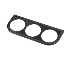 KKPLZZ Supporto per Manometro a 3 Fori, Staffa di Montaggio per Manometro Triplo da 52 Mm e 2 Pollici per il Pannello del Cruscotto Dell'auto (Nera)