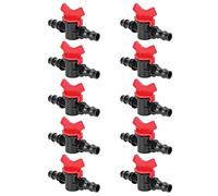 KKPLZZ Valvola Spinata per Irrigazione da 1/2 Pollice, Controllo del Flusso D'acqua in in Plastica ABS con Maniglia Rossa, per di Irrigazione a Goccia Aiuola per Pra