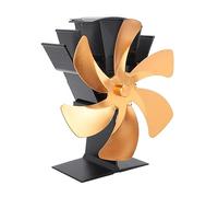 KKPLZZ Ventilatore per Stufa Verticale, Ventilatore per Camino Alimentato a Calore a 6 Pale per Un'efficiente Circolazione dell'Aria Calda, con Funzionamento Silenzioso per Stufa (Oro)