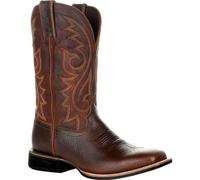 KKPW Stivali da cowboy da uomo larghi classici vintage metà polpaccio stivali occidentali ricamati a punta tacco a punta senza lacci (taglia: 45EU,colore: marrone)