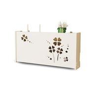 KKRANG Scatola di immagazzinaggio del Router Wi-Fi Scatola di immagazzinaggio del Router Wi-Fi Supporto per Router Appeso a Parete Scatola di immagazzinaggio del Router, C52x9.5x25cm
