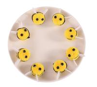 kkrrammii 30 api in feltro per artigianato, mini pompon di lana, piccole palline in feltro per artigianato, graziose api gialle per decorazioni fai da te, fasce per capelli, fermagli per capelli e