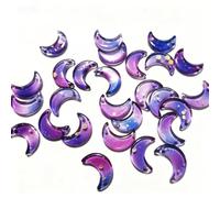 kkrrammii Confezione da 200 ciondoli in cristallo a forma di luna, a forma di mezzaluna, piccoli ciondoli a forma di luna, piccoli ciondoli a forma di luna, per la creazione di gioielli fai da te