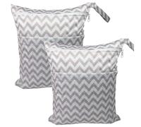 kkrrammii Sacchetti impermeabili per pannolini bagnati, 11,8 x 35,8 cm, grandi, impermeabili, con doppia cerniera, riutilizzabili, in poliestere, per pannolini per bambini, costumi da bagno, yoga